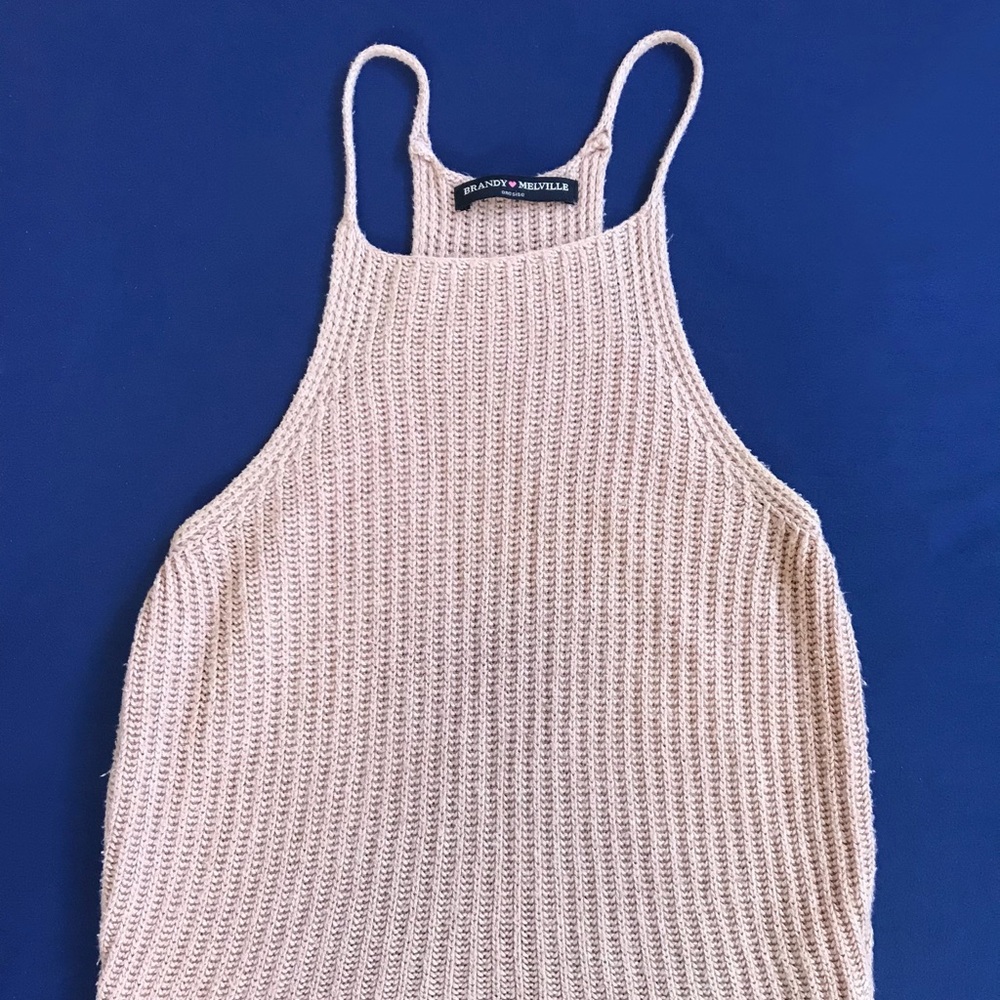 Brandy Melville, small light pink tank top.